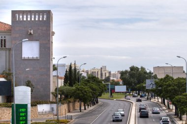 Ticari bölgesinin Faro şehir, Portekiz'in görünümünü.