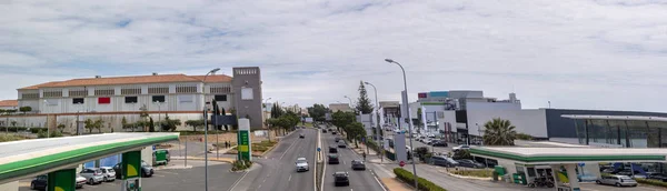 Panorama Handlowej Części Miasta Faro Portugalia — Zdjęcie stockowe