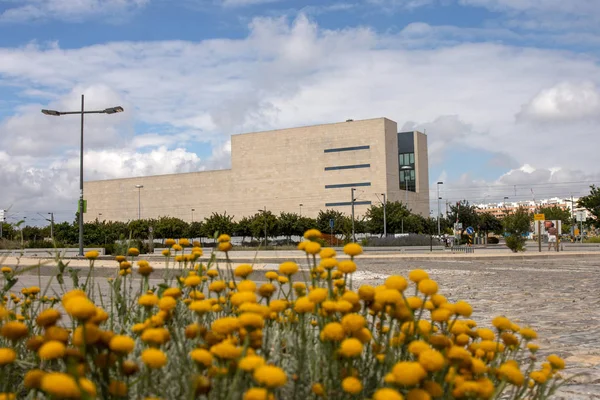 Vista Teatro Moderno Cidade Faro Portugal — Fotografia de Stock