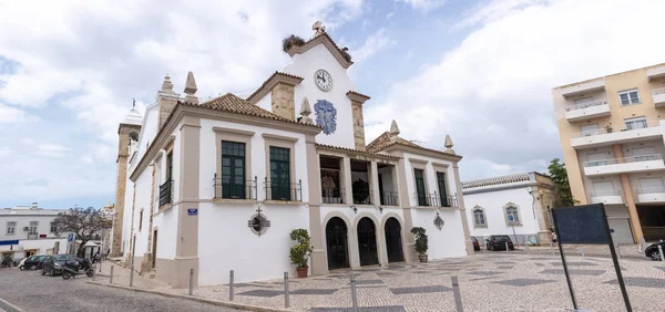 Malerischer Blick Auf Die Hauptkirche Der Stadt Olhao Portugal — Stockfoto