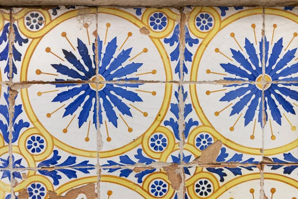 Närbild Den Vackra Portugisiska Azulejo Konsistens — Stockfoto