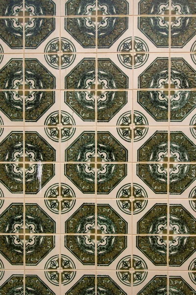 Vista Vicino Della Bella Texture Azulejo Portoghese — Foto Stock