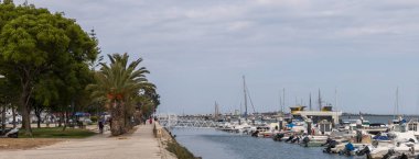 Görünüm olhao şehir, Portekiz Marina.