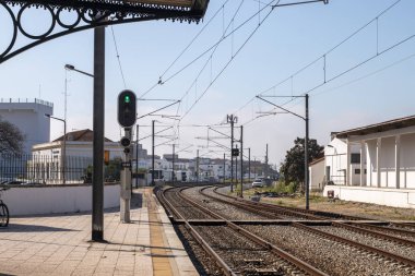 Manzaralı Faro şehir, Portekiz'de bulunan Tren İstasyonu.