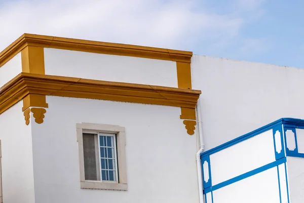 Buiten Beeld Van Typische Architectuur Van Stad Kubistische Olhao Portugal — Stockfoto