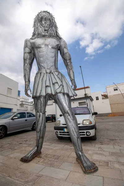 Olhao Portugal Mai 2018 Statue Mythe Géant Arraul Sur Ville — Photo