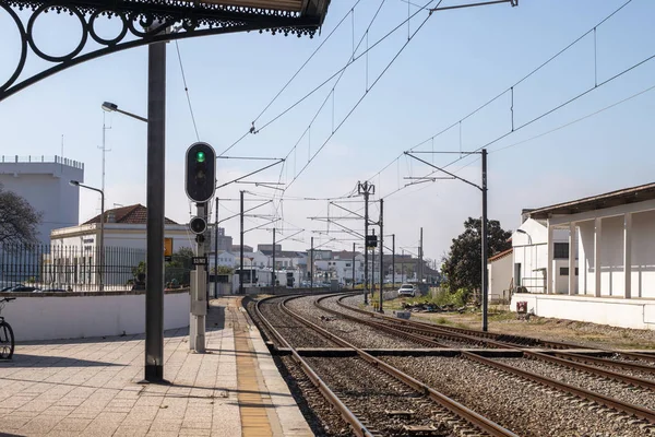 Landschapsmening Van Het Treinstation Van Faro Stad Gelegen Portugal — Stockfoto