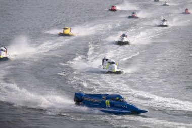 Portimao, Portekiz: 20 Mayıs, 2018 - Portekizce Grand Prix - F1 yarış olay 2018 Edition Powerboat Portimao Arade Nehri üzerinde Portekiz düzenlenen.
