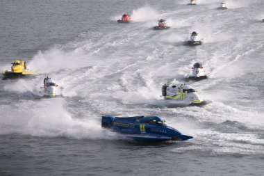 Portimao, Portekiz: 20 Mayıs, 2018 - Portekizce Grand Prix - F1 yarış olay 2018 Edition Powerboat Portimao Arade Nehri üzerinde Portekiz düzenlenen.