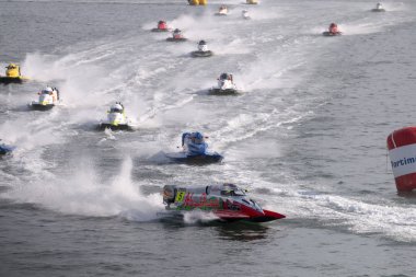 Portimao, Portekiz: 20 Mayıs, 2018 - Portekizce Grand Prix - F1 yarış olay 2018 Edition Powerboat Portimao Arade Nehri üzerinde Portekiz düzenlenen.