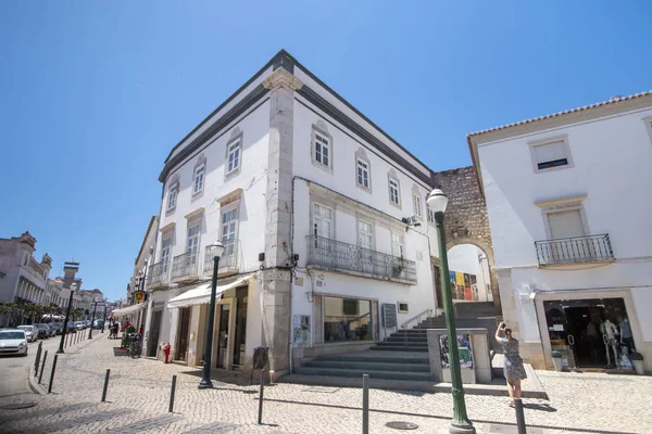 Ampla Vista Praça República Localizada Centro Cidade Tavira Portugal — Fotografia de Stock