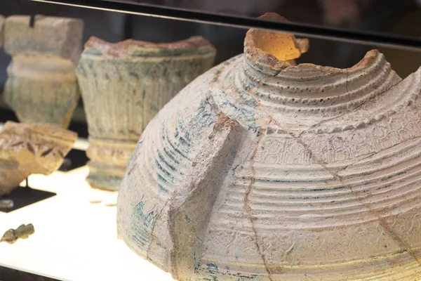 Antiguos Artefactos Cerámica Bajo Ocupación Los Moros Ciudad Tavira Portugal —  Fotos de Stock