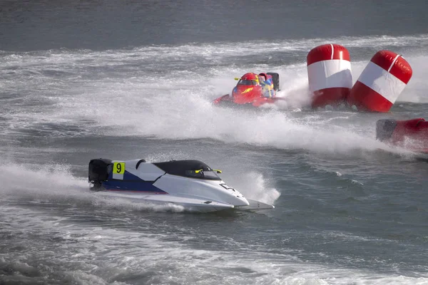 Portimao Portugália Május 2018 Motorcsónak Versenyzés Egy Folyón Portimao Portugália — Stock Fotó