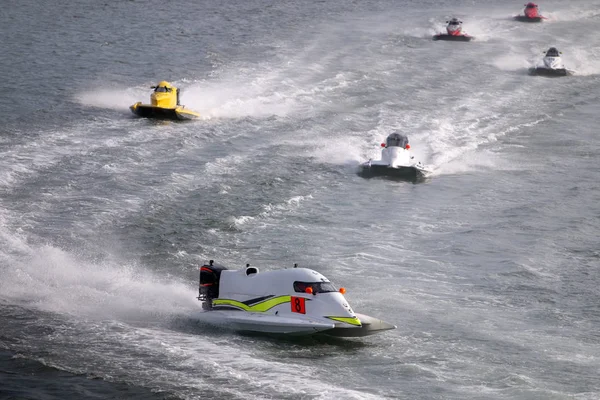 Portimao Portugália Május 2018 Motorcsónak Versenyzés Egy Folyón Portimao Portugália — Stock Fotó