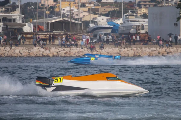 Portimao Portugália Május 2018 Motorcsónak Versenyzés Egy Folyón Portimao Portugália — Stock Fotó