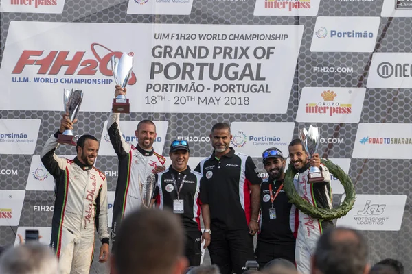 Portimao Portugália Május 2018 Pole Pozíció Nyertesei Portugál Nagydíj Motorcsónak — Stock Fotó
