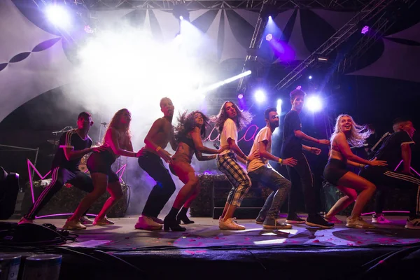 Faro, Portekiz: 31 Ağustos, 2018 - müzik grubu, Blaya, Festival F, büyük bir festival üzerinde gerçekleştirir.