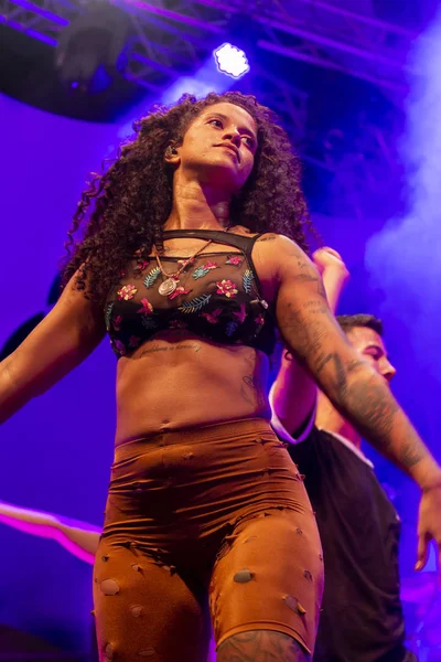 Faro Portugalia Sierpnia 2018 Zespół Muzyczny Blaya Wykonuje Festiwalu Duży — Zdjęcie stockowe