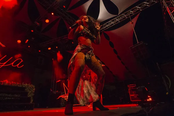 Faro, Portekiz: 31 Ağustos, 2018 - müzik grubu, Blaya, Festival F, büyük bir festival üzerinde gerçekleştirir.