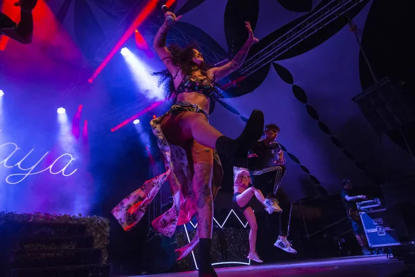 Faro, Portekiz: 31 Ağustos, 2018 - müzik grubu, Blaya, Festival F, büyük bir festival üzerinde gerçekleştirir.