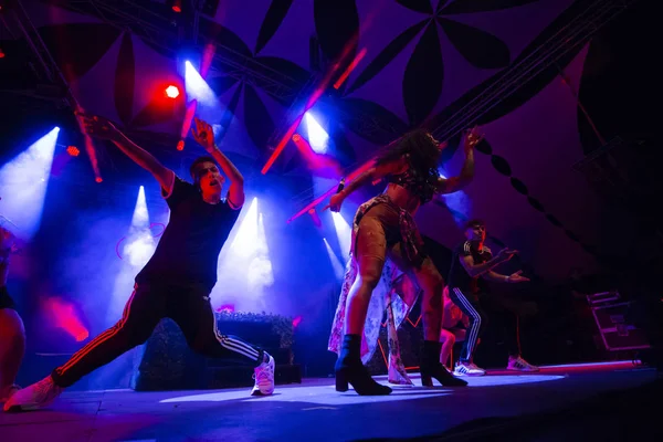 Faro, Portekiz: 31 Ağustos, 2018 - müzik grubu, Blaya, Festival F, büyük bir festival üzerinde gerçekleştirir.