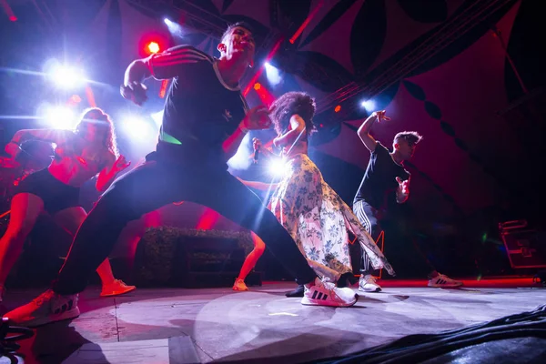 Faro, Portekiz: 31 Ağustos, 2018 - müzik grubu, Blaya, Festival F, büyük bir festival üzerinde gerçekleştirir.