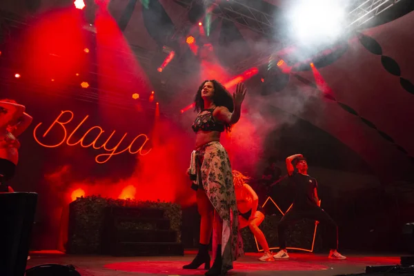 Faro, Portekiz: 31 Ağustos, 2018 - müzik grubu, Blaya, Festival F, büyük bir festival üzerinde gerçekleştirir.