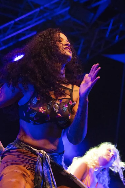 Faro, Portekiz: 31 Ağustos, 2018 - müzik grubu, Blaya, Festival F, büyük bir festival üzerinde gerçekleştirir.