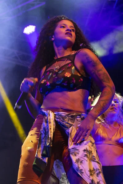 Faro, Portekiz: 31 Ağustos, 2018 - müzik grubu, Blaya, Festival F, büyük bir festival üzerinde gerçekleştirir.