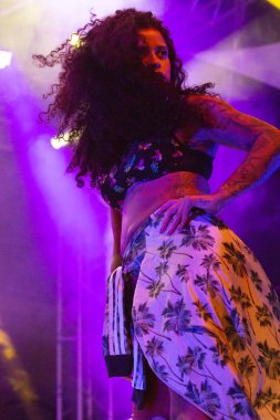 Faro, Portekiz: 31 Ağustos, 2018 - müzik grubu, Blaya, Festival F, büyük bir festival üzerinde gerçekleştirir.