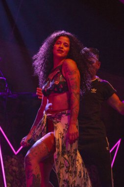 Faro, Portekiz: 31 Ağustos, 2018 - müzik grubu, Blaya, Festival F, büyük bir festival üzerinde gerçekleştirir.