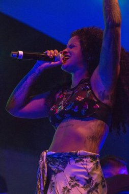 Faro, Portekiz: 31 Ağustos, 2018 - müzik grubu, Blaya, Festival F, büyük bir festival üzerinde gerçekleştirir.