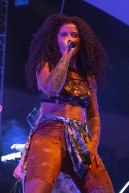 Faro, Portekiz: 31 Ağustos, 2018 - müzik grubu, Blaya, Festival F, büyük bir festival üzerinde gerçekleştirir.