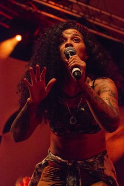 Faro, Portekiz: 31 Ağustos, 2018 - müzik grubu, Blaya, Festival F, büyük bir festival üzerinde gerçekleştirir.