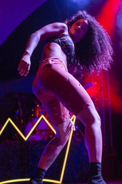 Faro, Portekiz: 31 Ağustos, 2018 - müzik grubu, Blaya, Festival F, büyük bir festival üzerinde gerçekleştirir.