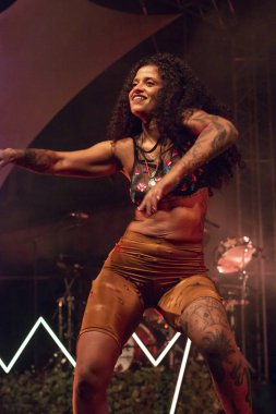 Faro, Portekiz: 31 Ağustos, 2018 - müzik grubu, Blaya, Festival F, büyük bir festival üzerinde gerçekleştirir.