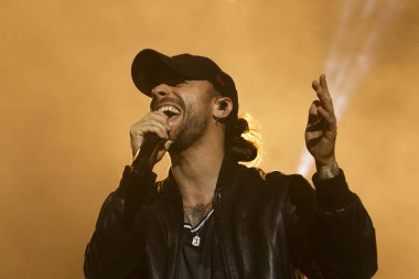 Faro, Portekiz: 31 Ağustos, 2018 - müzik sanatçı, Diogo Piarra, Festival F üzerinde gerçekleştirir