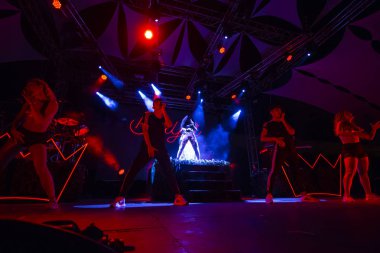 Faro, Portekiz: 31 Ağustos, 2018 - müzik grubu, Blaya, Festival F, büyük bir festival üzerinde gerçekleştirir.