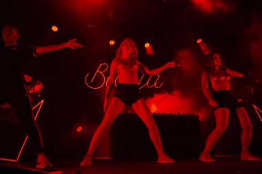 Faro, Portekiz: 31 Ağustos, 2018 - müzik grubu, Blaya, Festival F, büyük bir festival üzerinde gerçekleştirir.