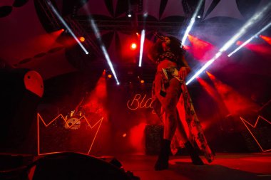 Faro, Portekiz: 31 Ağustos, 2018 - müzik grubu, Blaya, Festival F, büyük bir festival üzerinde gerçekleştirir.