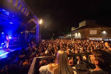 Faro, Portekiz: 30 Ağustos, 2018 - müzik grubu, Papillon, Festival F üzerinde gerçekleştirir