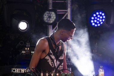 Faro, Portekiz: 30 Ağustos, 2018 - müzik grubu, Sacik kaş, Festival F üzerinde gerçekleştirir