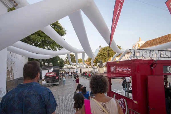 Faro Portugal 30Th August 2018 Food Area Diversity Vendors Festival — Stock Photo, Image