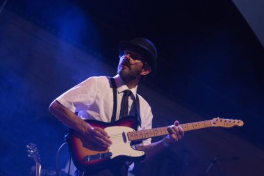 Faro, Portekiz: 31 Ağustos, 2018 - müzik grubu, Alexander Search, Festival F üzerinde gerçekleştirir