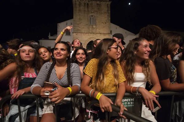 Faro Portogallo Agosto 2018 Audience Watch Music Artist Festival Grande — Foto Stock