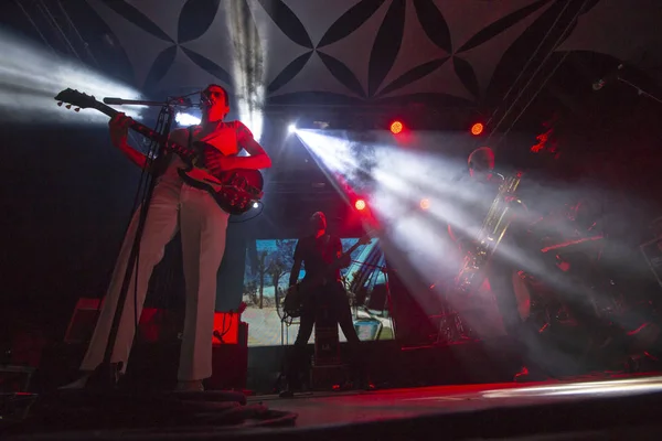 Faro Portugal Augustus 2018 Muziekband Legendarische Voert Festival Een Groot — Stockfoto