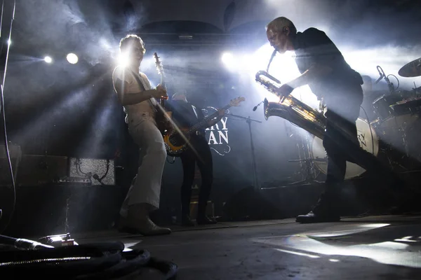 Faro Portugal Augusti 2018 Musikband Legendariska Tigerman Utför Festival Stor — Stockfoto