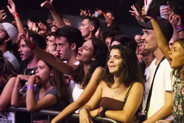 Faro Portugalsko Září 2018 Publikum Sledovat Hudební Umělec Festival Velký — Stock fotografie