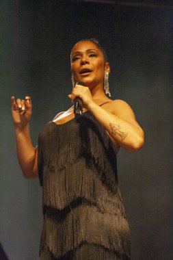 Faro, Portekiz: 2 Eylül, 2018 - müzik sanatçı, Raquel Tavares, Festival F üzerinde gerçekleştirir