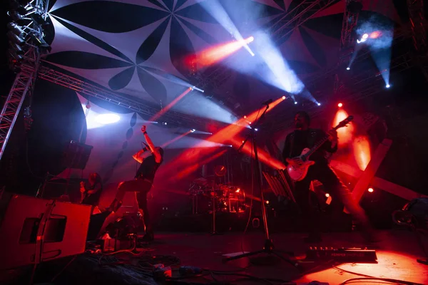 Faro Portugal September 2018 Musik Band Moonspell Konzertiert Auf Festival — Stockfoto